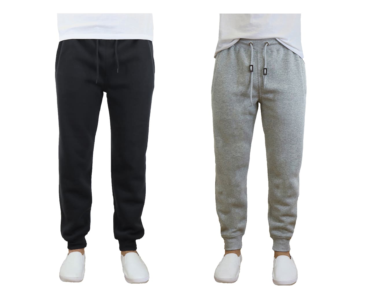 Galaxy by Harvic Men's Fleece-Lined Jogger Sweatpants 2 Pack